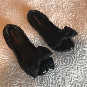 Prada bow ballet flats